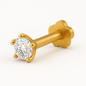 Single Stone NosePin | 18k