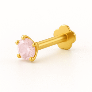 Single Stone Nosepin | 18k | Pink Stone