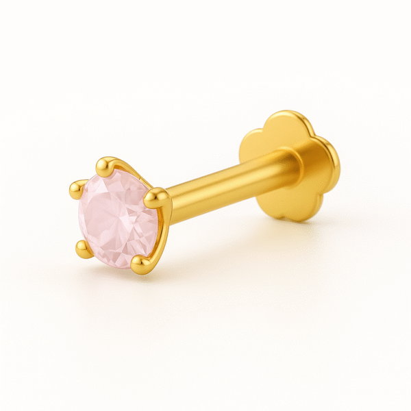 Single Stone Nosepin | 18k | Pink Stone
