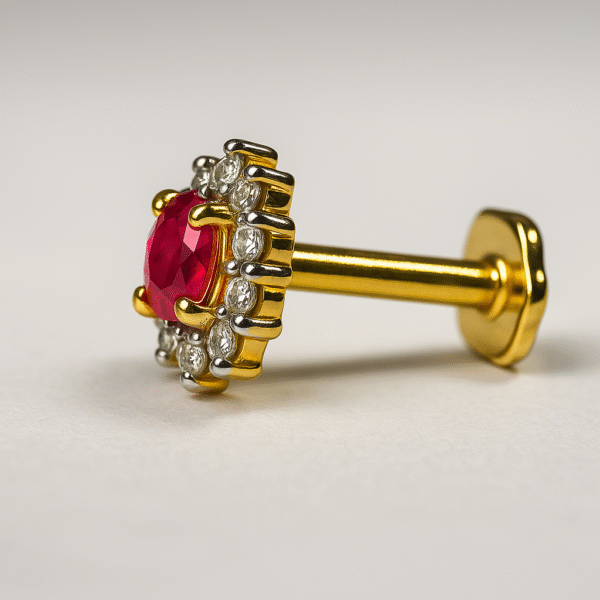 9-Diamond Nose Pin | 18k | - Image 3