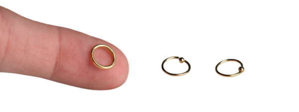 18k Plain Nose Ring - Image 3