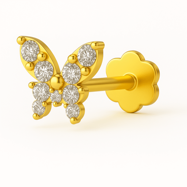 Diamond NosePin | Butterfly | 18k .07ct