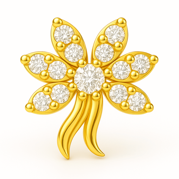 Diamond NosePin | .08ct | Floral | 18k - Image 4