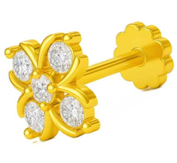 Diamond NosePin 18k | .08Ct | Vvs | Certified | 4-Diamond